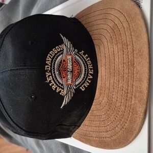 VINTAGE MOTOR HARLEY-DAVIDSON UNIVERSITY Biker One Size Black-Tan Colors H